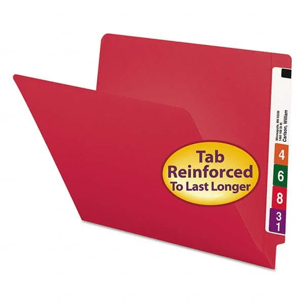 SMEAD - File Folders, Expansion Folders & Hanging Files Folder/File Type: File Folders with End Tab Color: Red - USA Tool & Supply