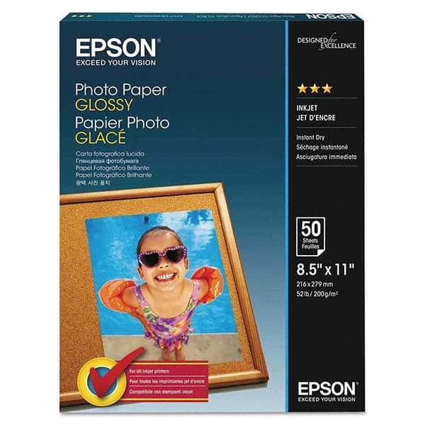 Epson - Office Machine Supplies & Accessories Office Machine/Equipment Accessory Type: Photo Paper For Use With: Inkjet Printers - USA Tool & Supply