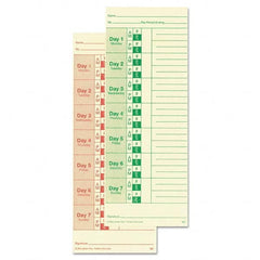 Lathem Time - Time Cards & Time Clock Accessories Type: Bi-Weekly/Weekly Time Cards For Use With: All Side Print Time Clocks - USA Tool & Supply