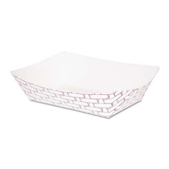 Boardwalk - Paper Food Baskets, 1 lb Capacity, Red/White, 1000/Carton - USA Tool & Supply