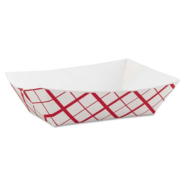 SCT - Paper Food Baskets, 3lb, Red/White, 500/Carton - USA Tool & Supply