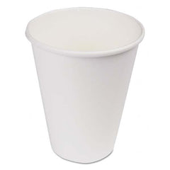 Paper Hot Cups, 12 oz, White, 1000/Carton White