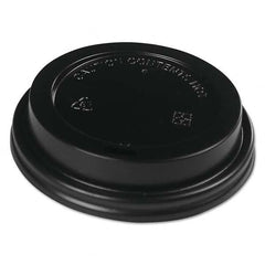 Boardwalk - Hot Cup Lids, Fits 10-20 oz Hot Cups, Black, 1000/Carton - USA Tool & Supply