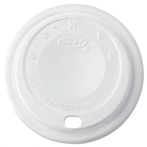 DART - Cappuccino Dome Sipper Lids, 8-10 oz Cups, White, 1000/Carton - USA Tool & Supply