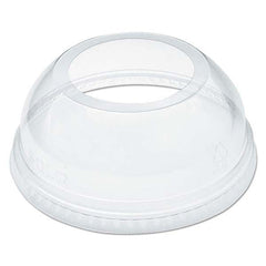 DART - Open-Top Dome Lid for 16-24 oz Plastic Cups, Clear, 1.9" Diam Hole, 1000/Carton - USA Tool & Supply