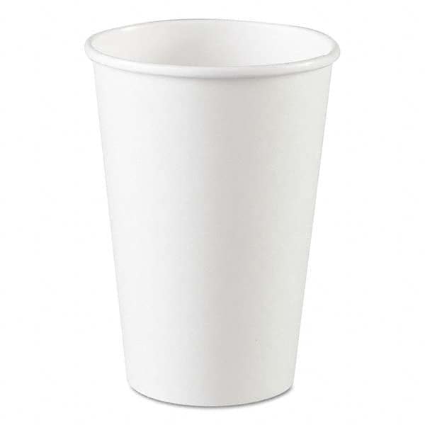 Paper Cups, Hot, 16 oz, White, 1000/Carton White