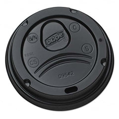 Dixie - Drink-Thru Lids for 10-20 oz Cups, Plastic, Black - USA Tool & Supply