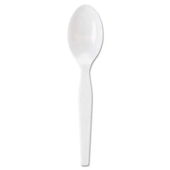 Dixie - Individually Wrapped Polystyrene Cutlery, Teaspoons, White, 1000/Carton - USA Tool & Supply