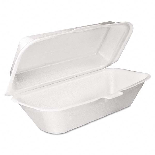 DART - Foam Hoagie Container with Removable Lid, 9-4/5 x 5-3/10 x 3-3/10, White, 125/Bag - USA Tool & Supply