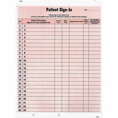 Tabbies - Note Pads, Writing Pads & Notebooks Writing Pads & Notebook Type: Sign-In Label Form Size: 8-1/2 x 11-5/8 - USA Tool & Supply