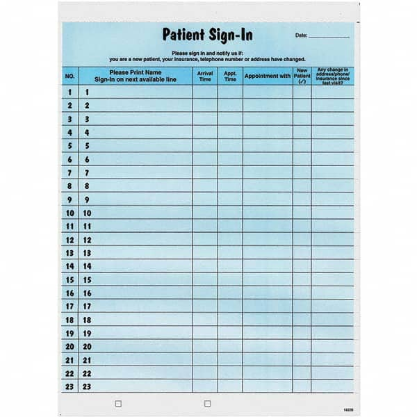 Tabbies - Note Pads, Writing Pads & Notebooks Writing Pads & Notebook Type: Sign-In Label Form Size: 8-1/2 x 11-5/8 - USA Tool & Supply