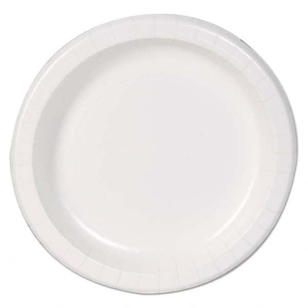 Dixie Basic - Basic Paper Dinnerware, Plates, White, 8.5" Diam, 125/Pack - USA Tool & Supply