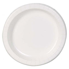 Dixie Basic - Basic Paper Dinnerware, Plates, White, 8.5" Diam, 125/Pack - USA Tool & Supply