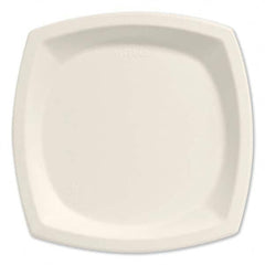 DART - Bare Eco-Forward Sugarcane Dinnerware, 10" Diam, Plate, Ivory, 125/Pack - USA Tool & Supply