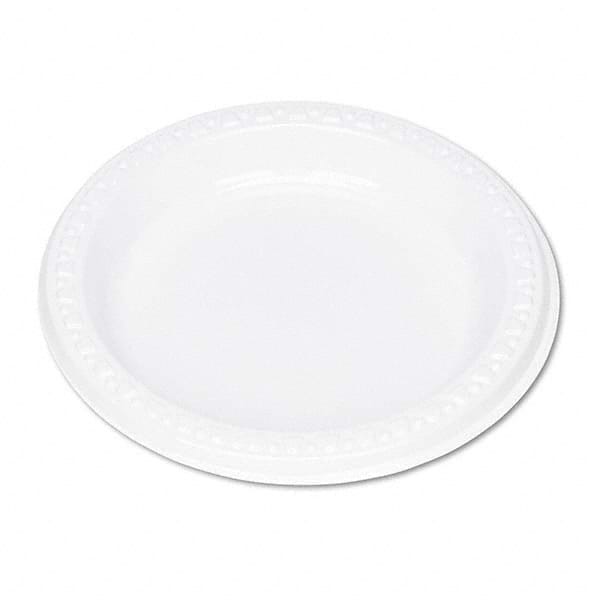 Tablemate Products - Plastic Dinnerware, Plates, 6" Diam, White, 125/Pack - USA Tool & Supply