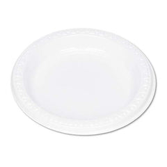 Tablemate Products - Plastic Dinnerware, Plates, 6" Diam, White, 125/Pack - USA Tool & Supply