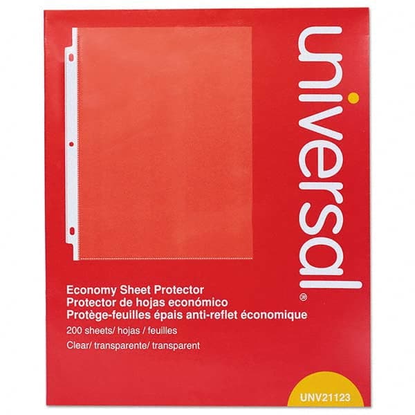 UNIVERSAL - Document Protectors Type: Sheet Protectors-Ring Binder Width (Inch): 8-1/2 - USA Tool & Supply