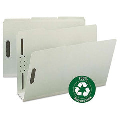 SMEAD - File Folders, Expansion Folders & Hanging Files Folder/File Type: Classification Folders with Tob Tab Fastener Color: Green - USA Tool & Supply