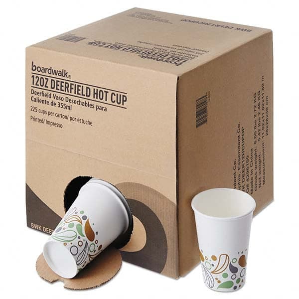 Boardwalk - Convenience Pack Paper Hot Cups, 12 oz, Deerfield Print, 225/Carton - USA Tool & Supply