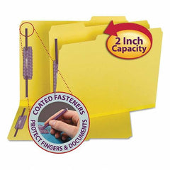 SMEAD - File Folders, Expansion Folders & Hanging Files Folder/File Type: File Folders with Top Tab Fastener Color: Yellow - USA Tool & Supply