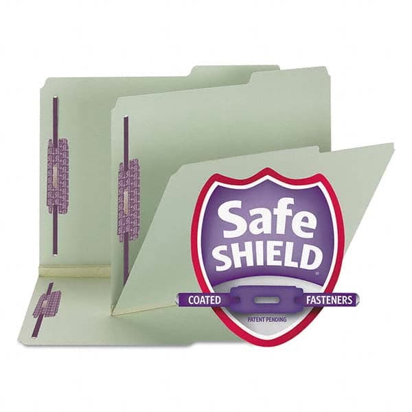 SMEAD - File Folders, Expansion Folders & Hanging Files Folder/File Type: File Folders with Top Tab Fastener Color: Green - USA Tool & Supply