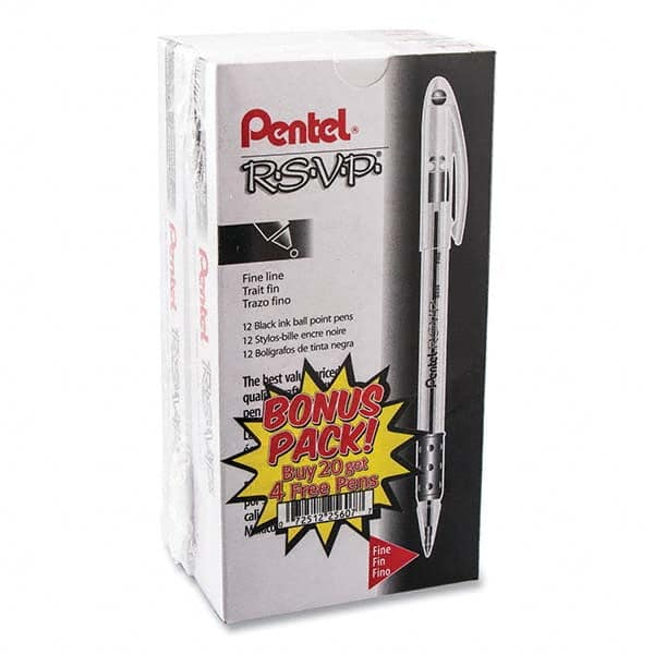 Pentel - Pens & Pencils Type: Ball Point Pen Color: Black - USA Tool & Supply