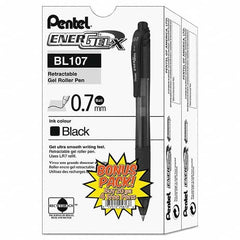 Pentel - Pens & Pencils Type: Gel Roller Ball Pen Color: Black - Exact Industrial Supply