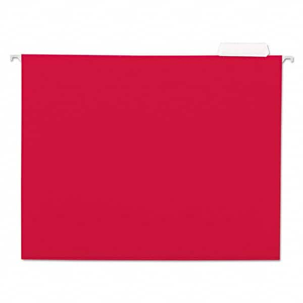 UNIVERSAL - File Folders, Expansion Folders & Hanging Files Folder/File Type: Hanging File Folder Color: Red - USA Tool & Supply