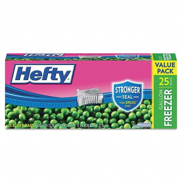 Hefty - Reclosable Food & Sandwich Bags Volume Capacity: 1 Gal. Width (Inch): 10.560 - USA Tool & Supply