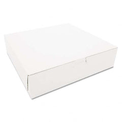 Tuck-Top Bakery Boxes, 10w x 10d x 2 1/2h, White, 250/Carton White