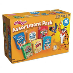 Kellogg's - Snacks, Cookies, Candy & Gum Breakroom Accessory Type: Cereal Breakroom Accessory Description: Breakfast Cereal Mini Boxes, Assorted, 2.39 oz Box, 30/Carton - USA Tool & Supply