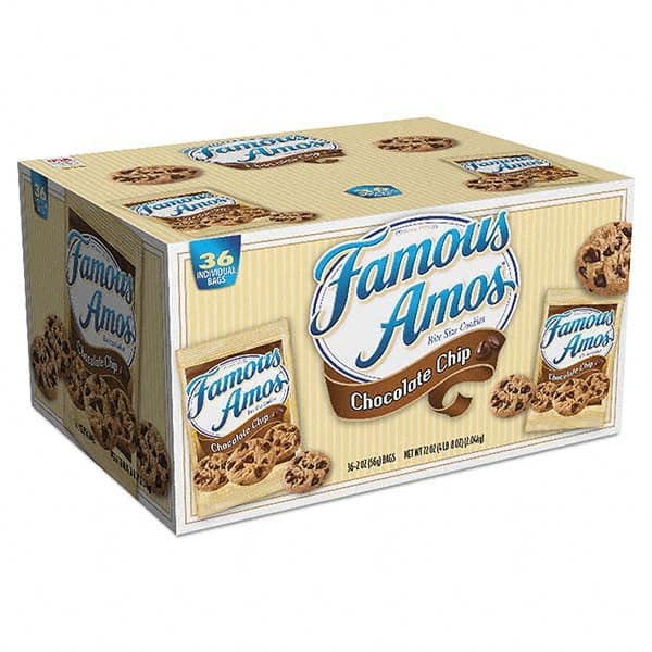 Kellogg's - Snacks, Cookies, Candy & Gum Breakroom Accessory Type: Cookies Breakroom Accessory Description: Famous Amos Cookies, Chocolate Chip, 2 oz Snack Pack, 36/Carton - USA Tool & Supply