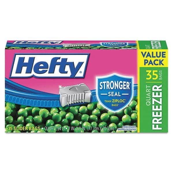 Hefty - Reclosable Food & Sandwich Bags Volume Capacity: 1 Qt. Width (Inch): 7 - USA Tool & Supply