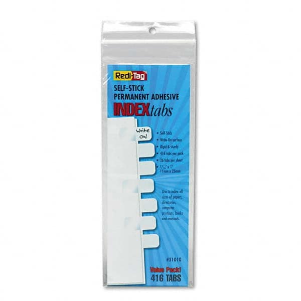 Redi-Tag - Tabs, Indexes & Dividers Indexes & Divider Type: Insertable Extended Tab Indexes Size: 1 - USA Tool & Supply