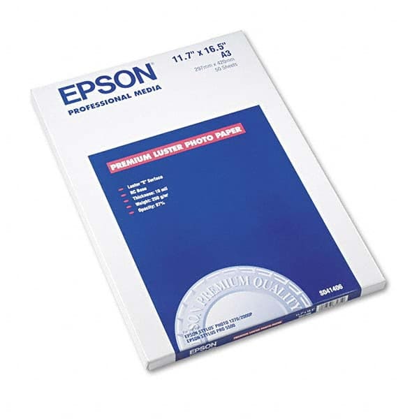 Epson - Office Machine Supplies & Accessories Office Machine/Equipment Accessory Type: Photo Paper For Use With: Inkjet Printers - USA Tool & Supply