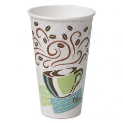 Dixie - PerfecTouch Paper Hot Cups, 16 oz, Coffee Dreams Design, 50/Pack, 20 Packs/Carton - USA Tool & Supply