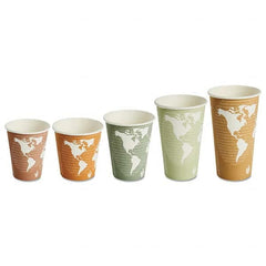 ECO PRODUCTS - World Art Renewable/Compostable Hot Cups, 8 oz, Plum, 50/Pack - USA Tool & Supply