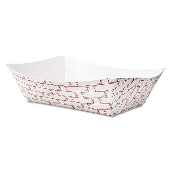 Boardwalk - Paper Food Baskets, 3lb Capacity, Red/White, 500/Carton - USA Tool & Supply