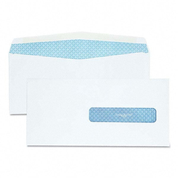 Security Mailing Envelope: 4-1/2″ Wide, 9-1/2″ Long, 24 lb White