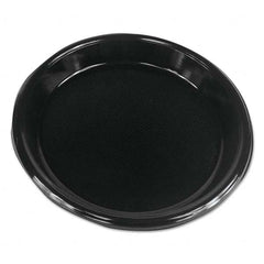 Boardwalk - Hi-Impact Plastic Dinnerware, Plate, 10" Diam, Black, 500/Carton - USA Tool & Supply