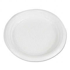 Boardwalk - Hi-Impact Plastic Dinnerware, Plate, 6" Diam, White, 1000/Carton - USA Tool & Supply