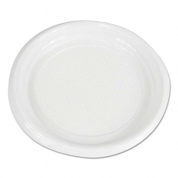 Boardwalk - Hi-Impact Plastic Dinnerware, Plate, 9" Diam, White, 500/Carton - USA Tool & Supply