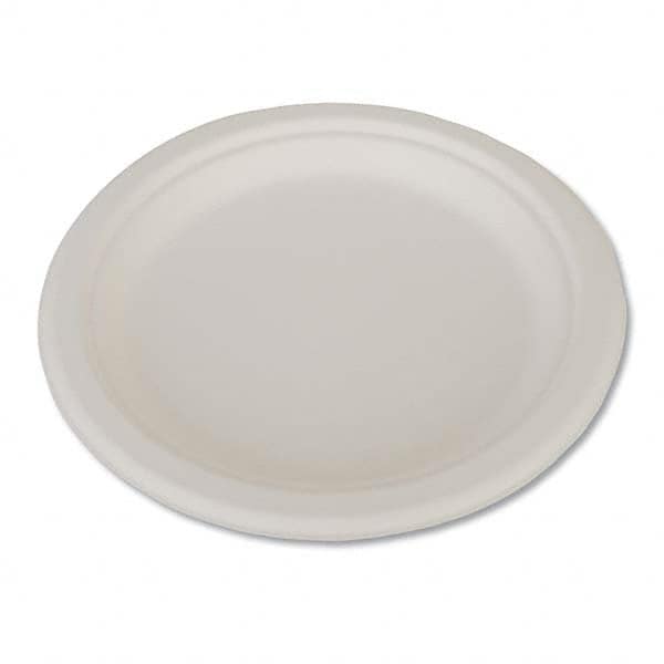 SCT - ChampWare Heavyweight Bagasse Dinnerware, Plate, 9", White, 500/Carton - USA Tool & Supply