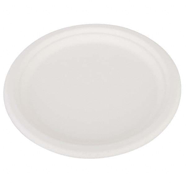 SCT - ChampWare Heavyweight Bagasse Dinnerware, Plate, 10", White, 500/Carton - USA Tool & Supply