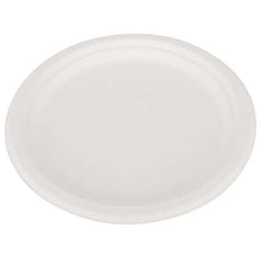 SCT - ChampWare Heavyweight Bagasse Dinnerware, Plate, 10", White, 500/Carton - USA Tool & Supply