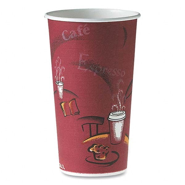 DART - Polycoated Hot Paper Cups, 20 oz, Bistro Design, 600/Carton - USA Tool & Supply