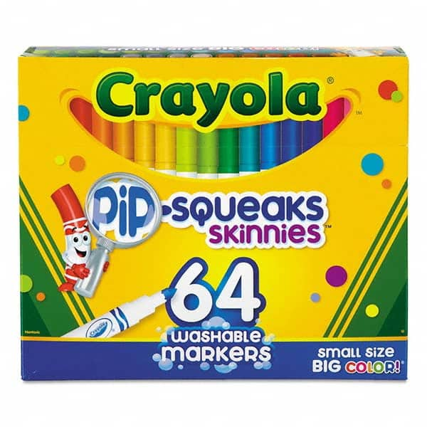 Crayola - Markers & Paintsticks Type: Washable Marker Color: Assorted - USA Tool & Supply