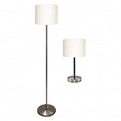 LEDU - Task Lights Fixture Type: Floor Lamp Color: Silver/White - USA Tool & Supply