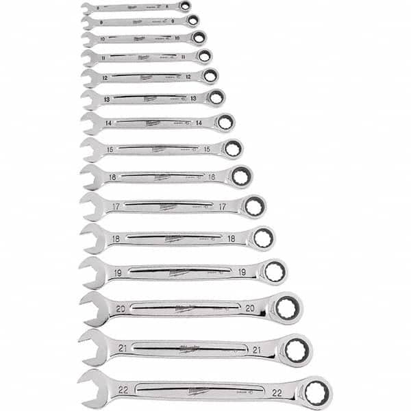 Milwaukee Tool - Wrench Sets Tool Type: Ratcheting Combination Wrench System of Measurement: Metric - USA Tool & Supply