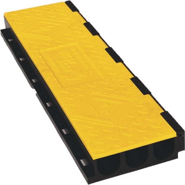 Checkers - On Floor Cable Covers Cover Material: Polyurethane Number of Channels: 3 - USA Tool & Supply